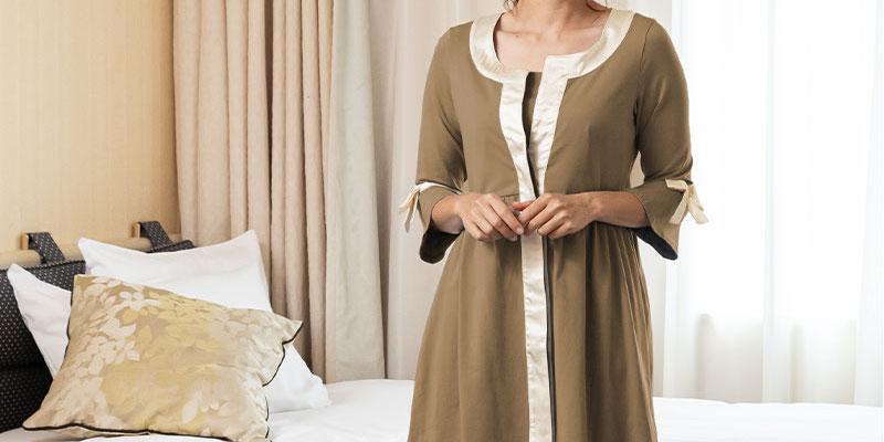 丈の長いマタニティパジャマ