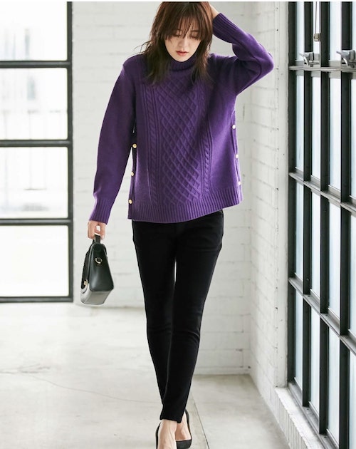 エンジェリーベ　裏フェルトタッチ起毛スキニーパンツ